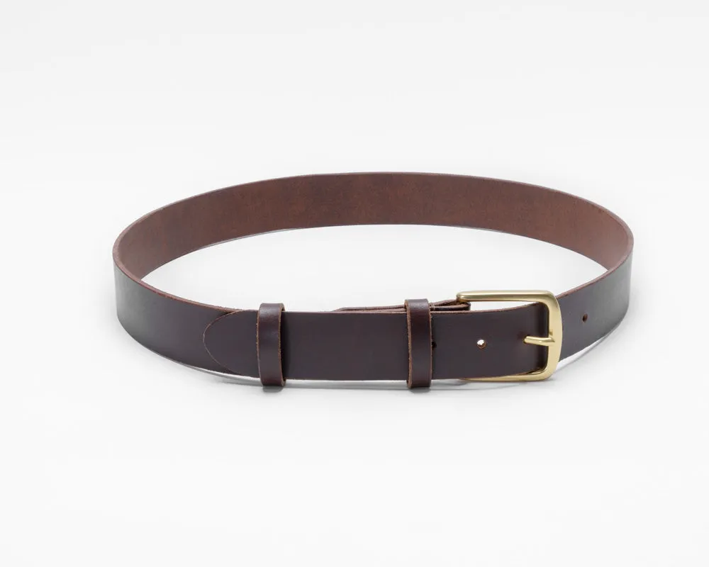 Oxblood Mahogany Leather Belt