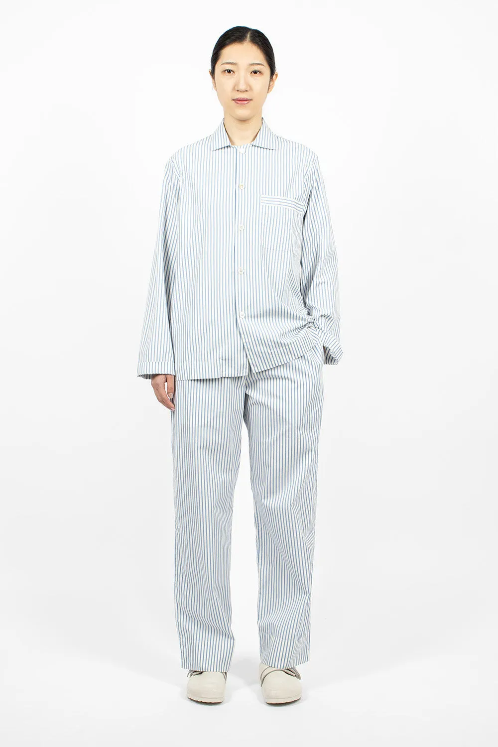 Poplin Pyjama Pants Placid Blue Stripes