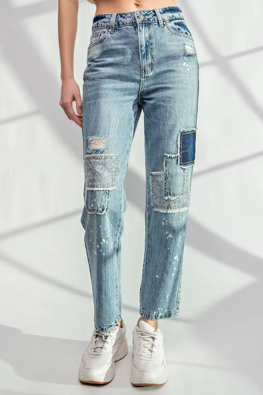 Presley Patched Denim Pants