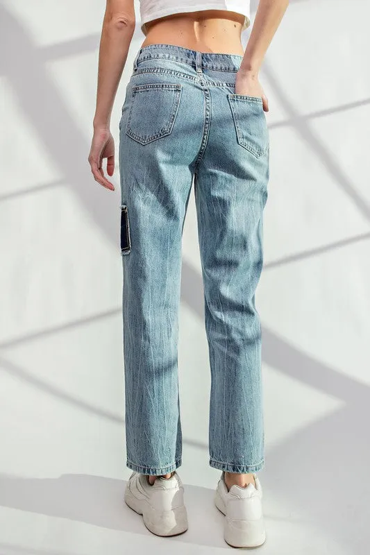 Presley Patched Denim Pants