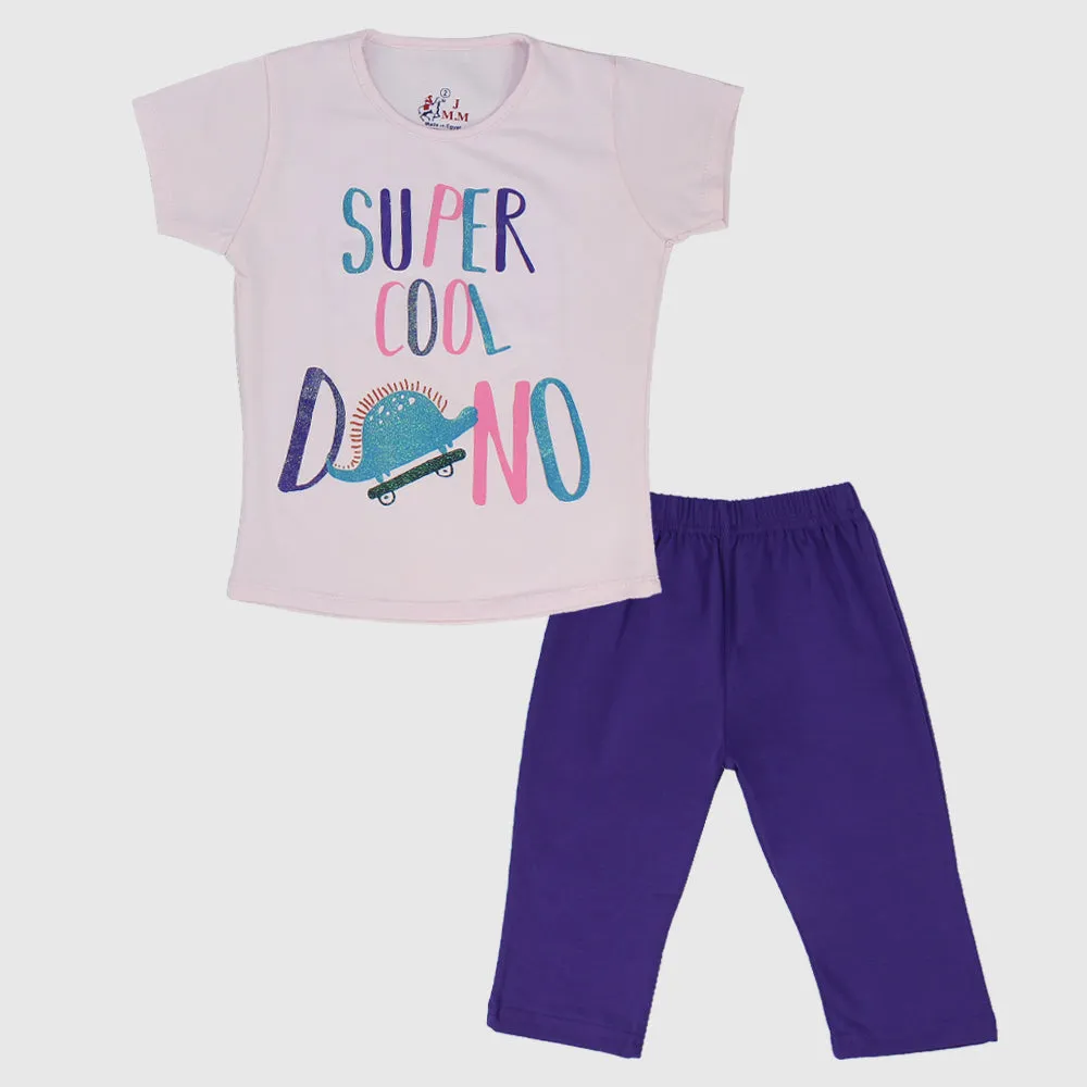 "Super Cool Dino" Short-Sleeved Pajama