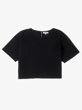 Silk Cropped Top | Black