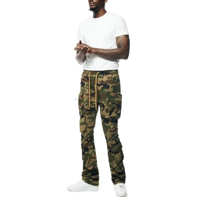 Smoke Rise Cargo Stacked Windbreaker Utility Pants (Wood Camo) WP23586