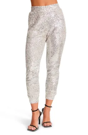 Steve Madden Silver Sequin Pants