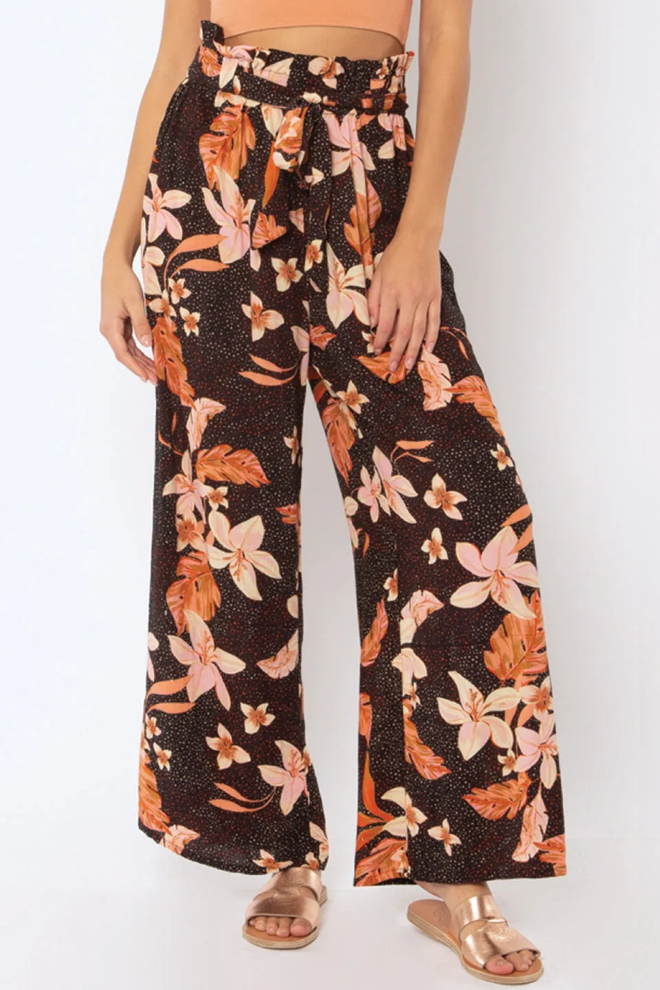 Talisman Floaty Black Floral Pant