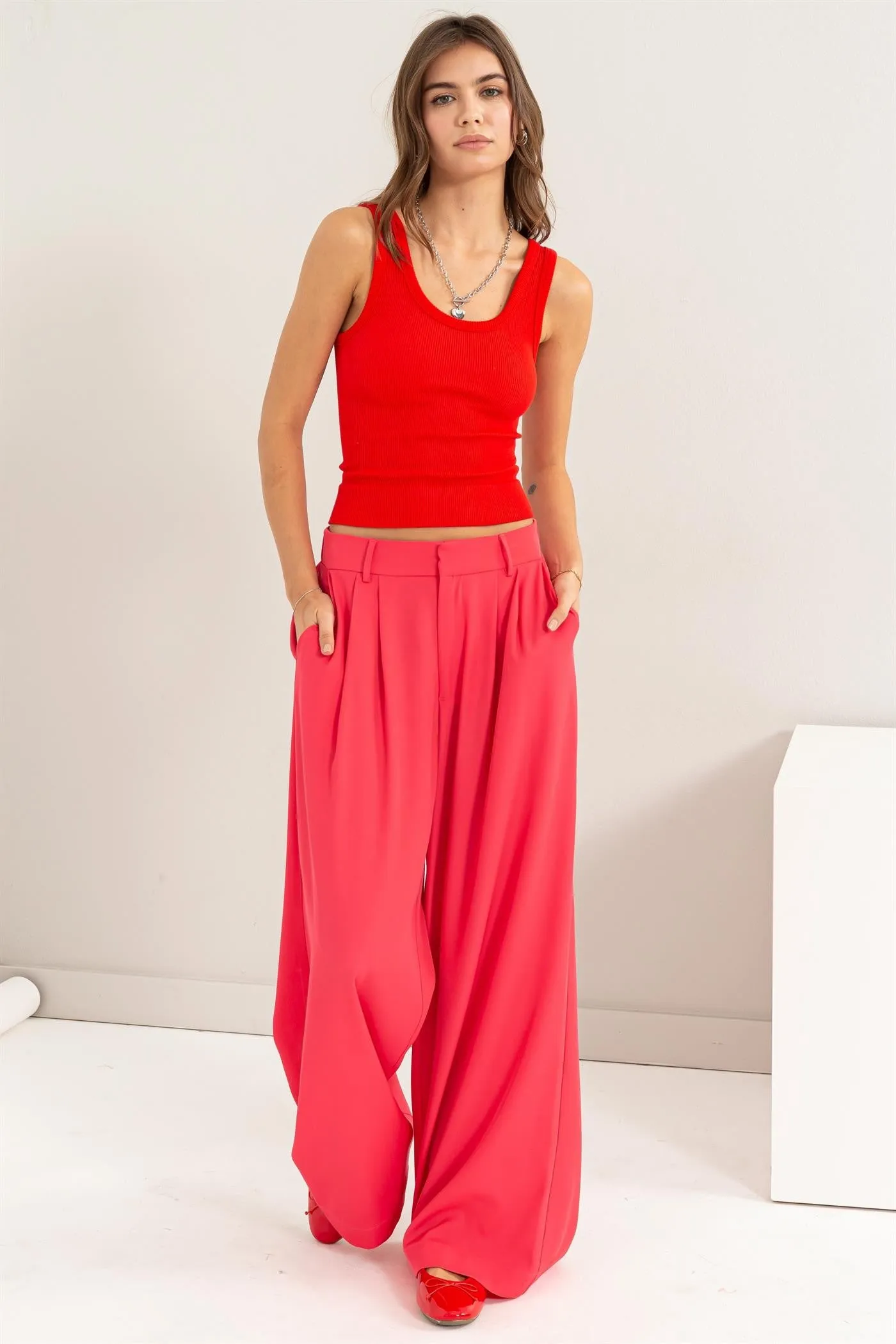 'The Only Way' Pants - Raspberry