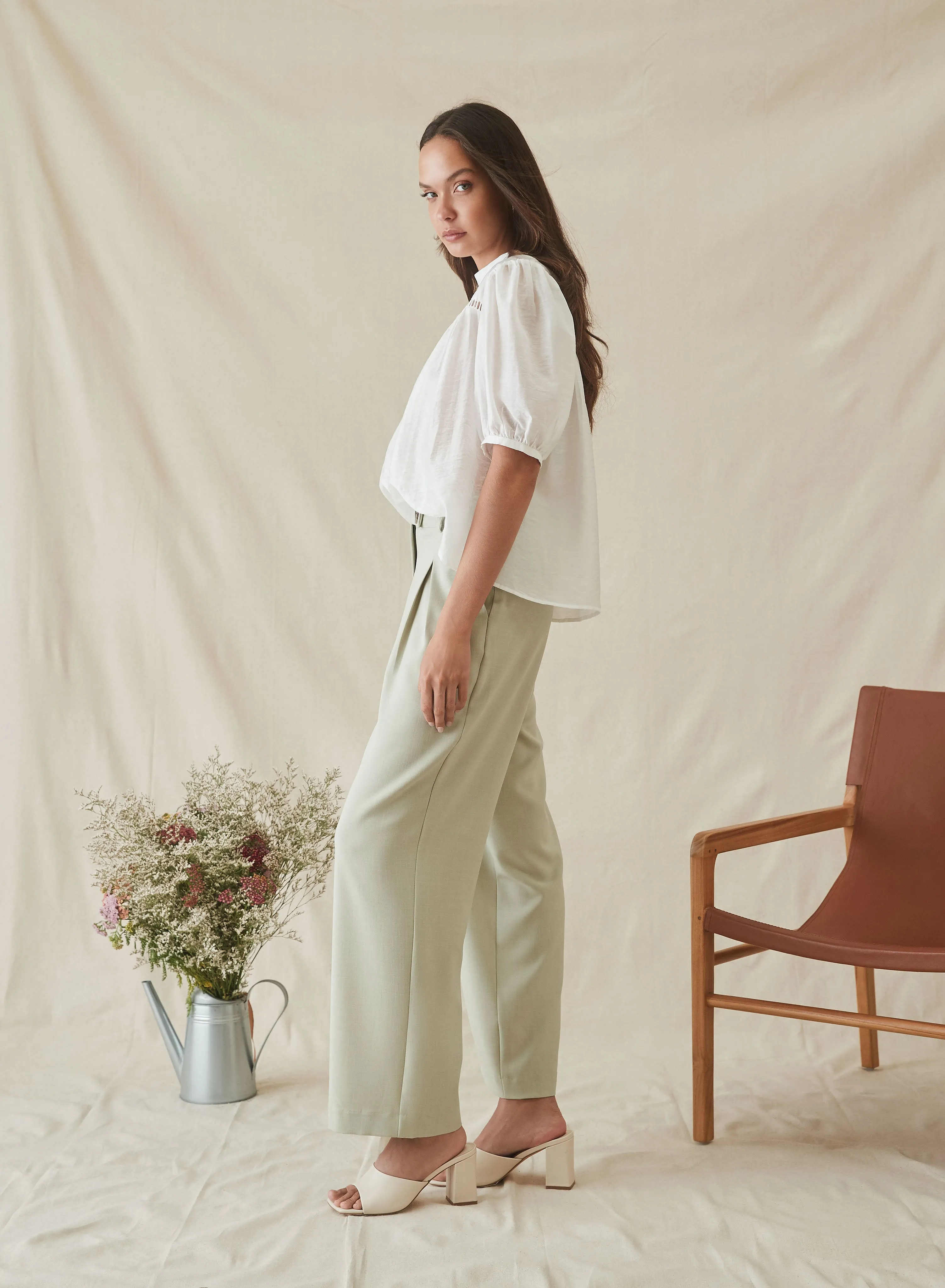 Villa Pants (Soft Mint)